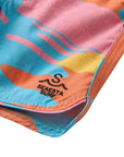 Seaesta Surf Boys Boardshorts – Scallop Retro Flare in Aloha Sunset Neon