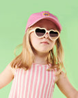 Sweet Cream Heart | Rose Gold Polarized Mirrored Lenses