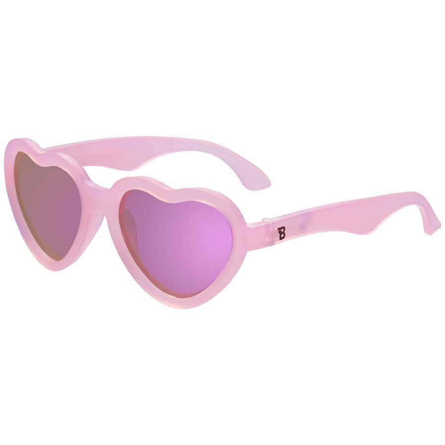Frosted Pink Heart | Purple Polarized Mirrored Lenses