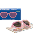 Frosted Pink Heart | Purple Polarized Mirrored Lenses