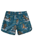 Seaesta Surf Boys Boardshorts – Scallop Retro Flare in Surfing Cowboy Bonanza Blue