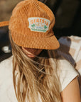 Cord Snapback Hat / Tan