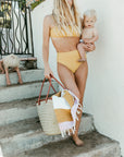 James Straw Beach Tote