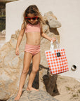 Seaside Gingham / Two Piece Swimsuit / Cherry