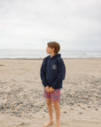 Seaesta Scallop Retro Flare Boardshort / Daisy / Crimson