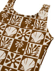 Beach Checks One Piece Swimsuit / Coconut