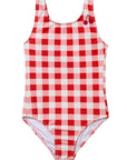 Seaside Gingham / One Piece Swimsuit / Cherry