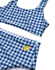 Seaside Gingham / Two Piece Swimsuit / Lemon