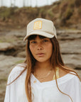 Tan Embroidered Surf Eat Nap Snapback Hat