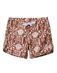Seaesta Scallop Retro Flare Boardshort / Beach Checks / Coconut