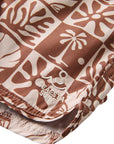 Seaesta Scallop Retro Flare Boardshort / Beach Checks / Coconut