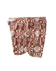 Seaesta Scallop Retro Flare Boardshort / Beach Checks / Coconut