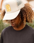 Tan Embroidered Surf Eat Nap Snapback Hat