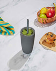 Insulated Tumbler With Straw Lid