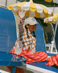 Seaesta Surf x Heather Taylor Home / Candy Check Long Sleeve Swimsuit / Sky Blue