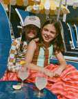 Seaesta Surf x Heather Taylor Home / Retro Stripe Swimsuit / Mint Chip