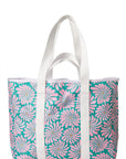 Wavy Floral Recycled Tote Bag / Azalea
