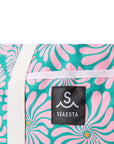 Wavy Floral Recycled Tote Bag / Azalea