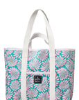 Wavy Floral Recycled Tote Bag / Azalea