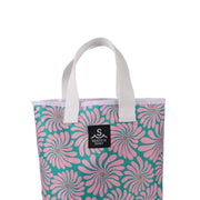 Kids Recycled Tote Bag / Wavy Floral / Azalea