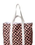 Wavy Checks Recycled Tote Bag / Cocoa