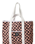 Wavy Checks Recycled Tote Bag / Cocoa
