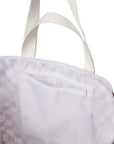 Wavy Checks Recycled Tote Bag / Cocoa