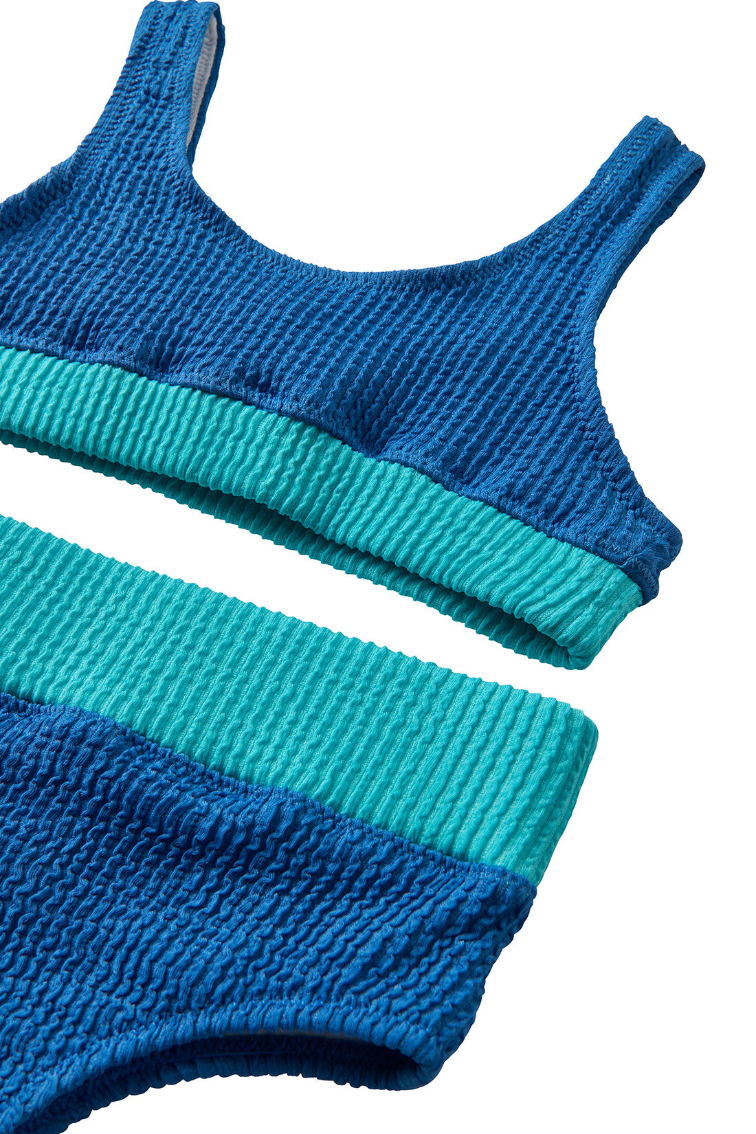 Crinkle Color Block Two Piece Swimsuit / Indigo – SEAESTA SURF
