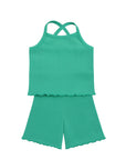 Ribbed Knit Lounge Set / Watermelon
