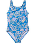Seashells / One Piece Swimsuit / Periwinkle