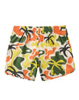 Seaesta Scallop Retro Flare Boardshort / Palm Tree Camp / Orange