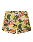 Seaesta Scallop Retro Flare Boardshort / Palm Tree Camp / Orange