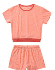 Seashell Terry Set / Neon Peach