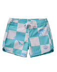 Seaesta Scallop Retro Flare Boardshort / Tropical / Denim
