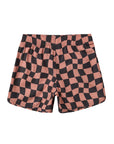 Seaesta Surf Boys Boardshorts – Scallop Retro Flare in Wavy Checks Cocoa