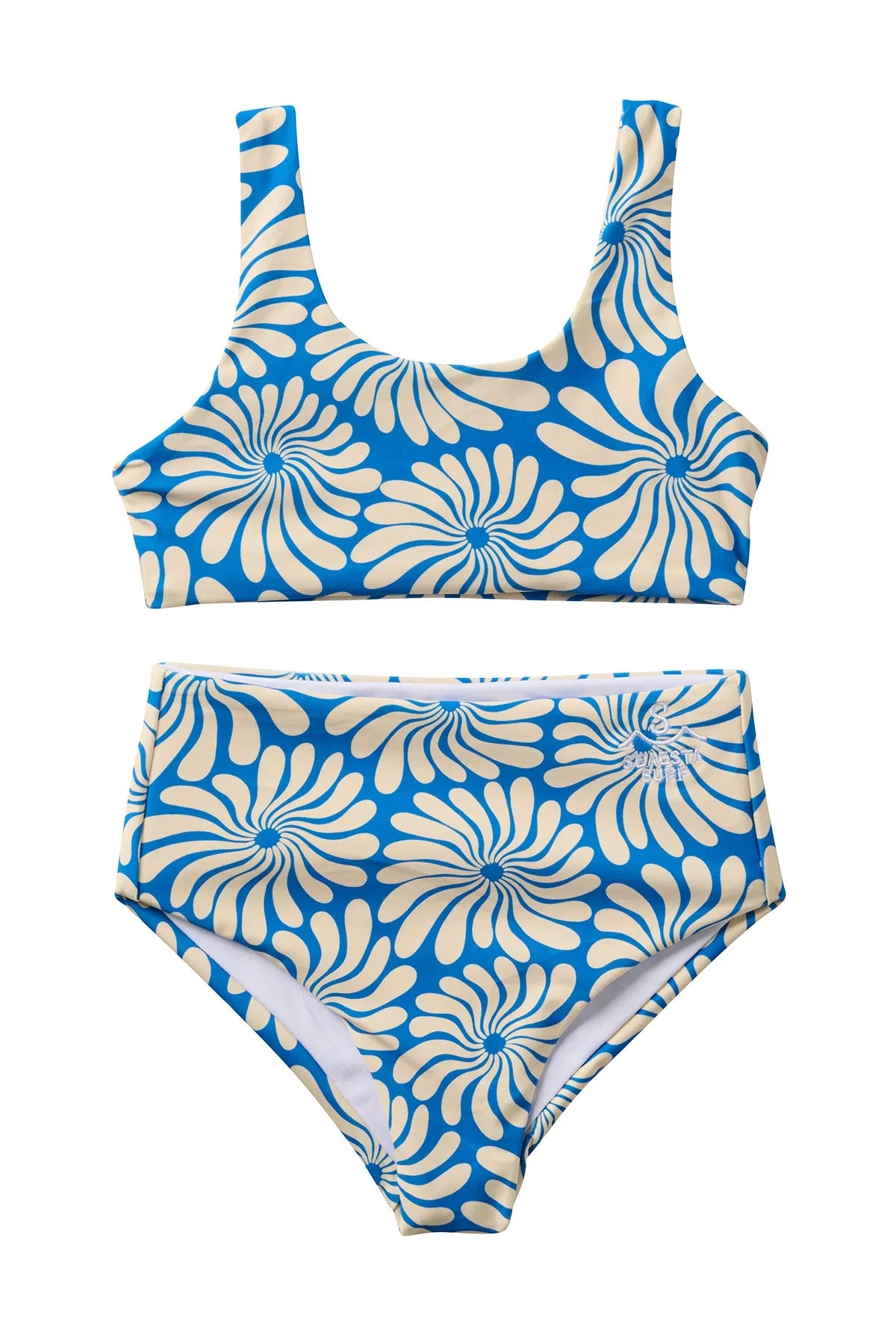 Wavy Floral Two Piece Swimsuit Panama – SEAESTA SURF