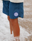 Seaesta Scallop Retro Flare Boardshort / Shoreline Patch / Navy Blue