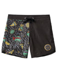 Seaesta Surf x Teenage Mutant Ninja Turtles® Boys Boardshorts – Scallop Retro Flare in Static Mayhem