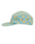 Wavy Checks Five Panel Hat / Avocado