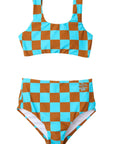 Caribbean Checks / Sport Two Piece Swimsuit
