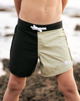 Seaesta Surf Boys Boardshorts – Scallop Retro Flare in Color Block Sand