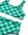Seaesta Surf x Heather Taylor Home / Candy Check Two Piece Swimsuit / Emerald