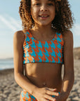 Houndstooth / Two Piece Swimsuit
