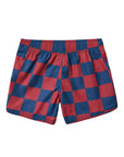 Seaesta Scallop Retro Flare Boardshort / Nautical Checks / Navy Blue + Red