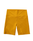Women's Bike Shorts / Ribbed Fabric / Saffron