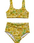 Surfy Birdy x Seaesta Surf / Surfy 60s / Chartreuse Two Piece Swimsuit
