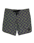 Seaesta Surf Boys Boardshorts – Scallop Retro Flare in Wavy Checks Pine