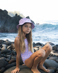 Wavy Checks Swimsuit / Lavender