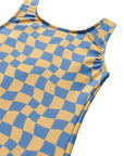 Wavy Checks Swimsuit / Banana