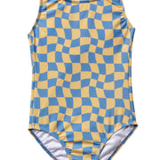Wavy Checks Swimsuit / Banana